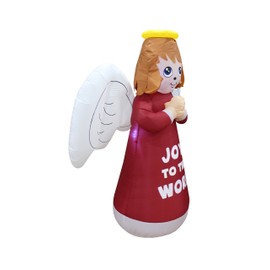 6 Foot Tall Lighted Christmas Inflatable Guardian Angel Wings Prayer Cute Indoor Outdoor Garden Yard Party Prop Decoration