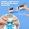 6 Pares Agujetas Sin Nudo Elásticas Hebilla Metal Parazapato