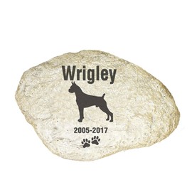 GiftsForYouNow Engraved Dog Memorial Garden Stone, Boxer