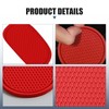 DACIRTY 4 PCS Center Coaster, 2.75 Inch Thickened PVC Soft