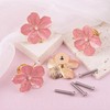 Framendino, 4 Pack Pink Flower Metal Cabinet Knobs Petal Drawer