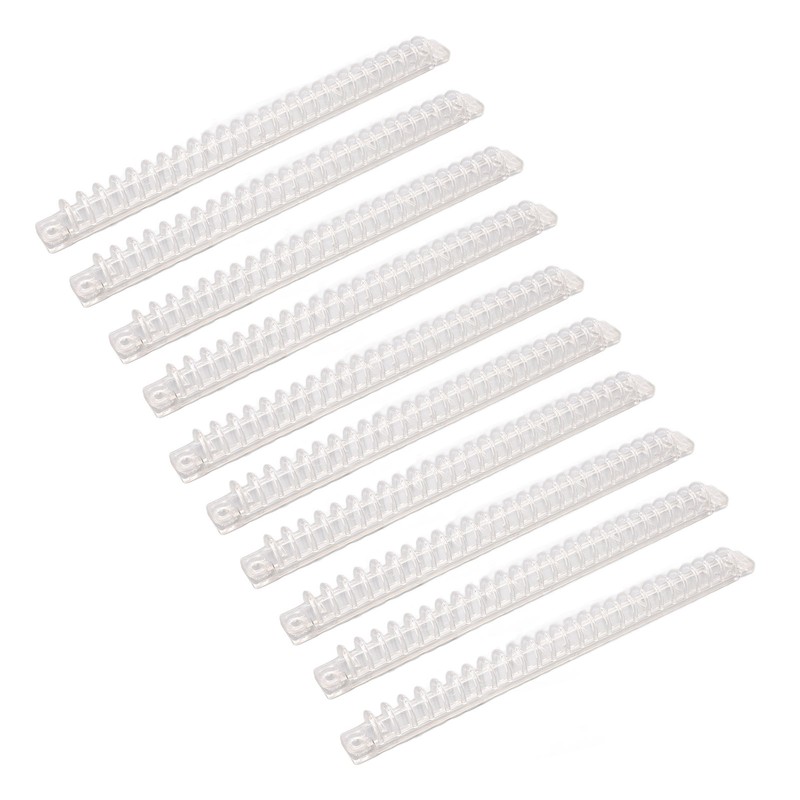 10Pcs Binding Spines Plastic Comb Spiral Coil 26 Holes 100