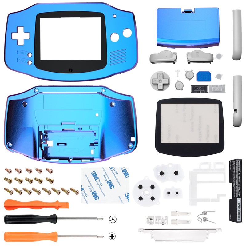 IPS Ready Upgraded eXtremeRate Chameleon Purple Blue Replacement Shell Full