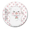 TV Anime "New Boss Nodo Nature" [White Peach] Leather Badge