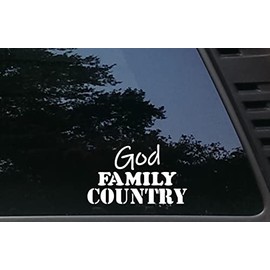 GOD Family Country ~Charlie Kirk - 6 1/4" x 3 3/4" die Cut Vinyl Decal/Sticker for Windows, Cars, JDM, Trucks, Bumpers, Tool Boxes, Boats, laptops - virtually Any Hard, Smooth Surface
