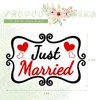 2 PCS Large Just Married Car Decorations, 13.9 x 8.8