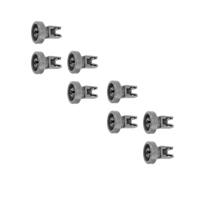 8 X Universal Dishwasher Upper Basket Wheels Compatible With Electrolux,