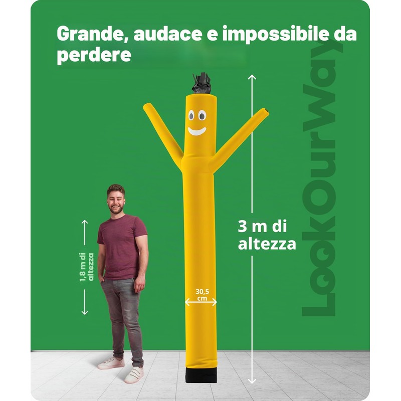 LookOurWay Air Dancers - Tubo gonfiabile da uomo, altezza 3,5