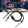 1 Split in 2 Sound Cable 1/4 Inch TRS Stereo