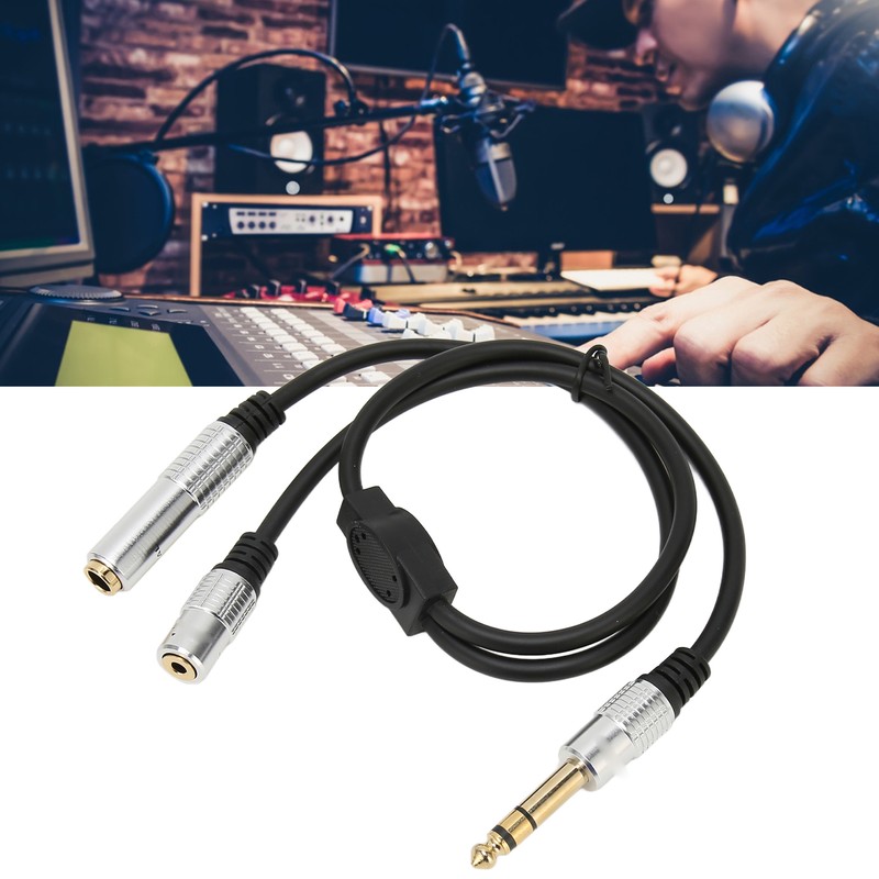 1 Split in 2 Sound Cable 1/4 Inch TRS Stereo