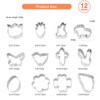 Elegauit Stainless Steel Animal Shape Cookie Cutter Set Large Baking