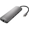 Sharkoon USB 3.0 Type C Combo Adapter Dark Grey