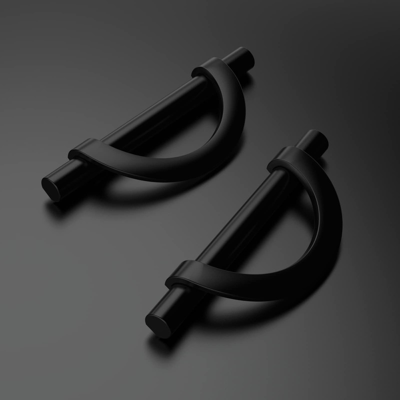Amerdeco 10 Pack Matte Black Cabinet Pulls 3.75 Inch(96MM) Hole