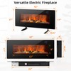 Tangkula 42 Inches Electric Fireplace, Freestanding & Wall-Mounted Electric Heater,