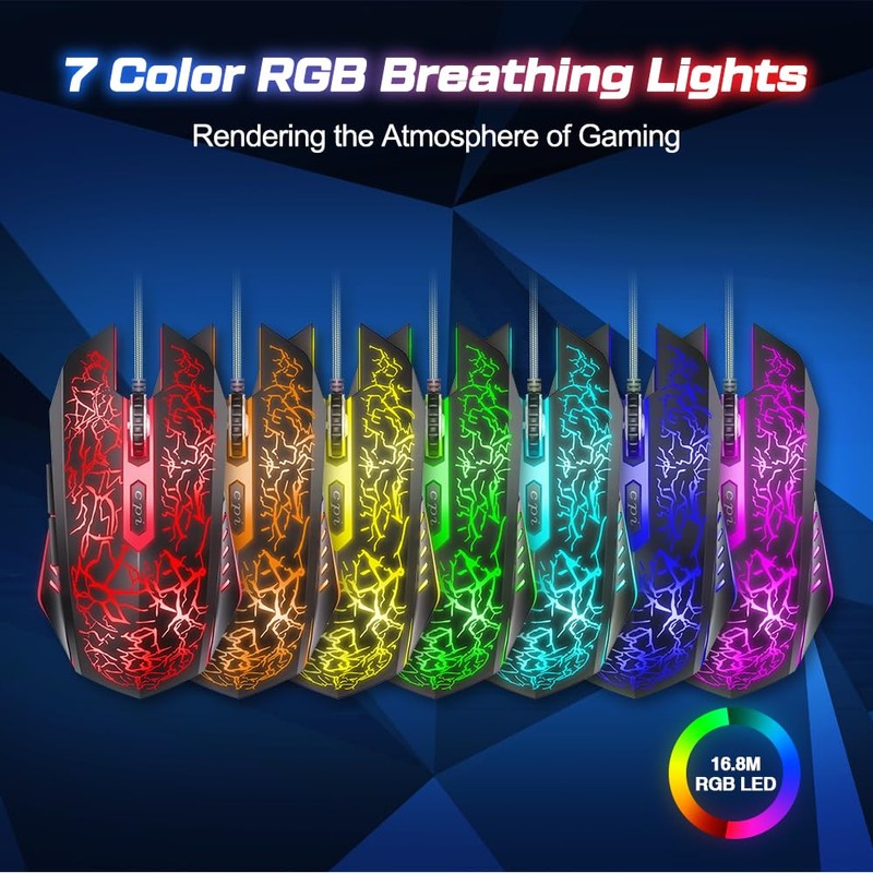 VersionTech Gaming Mouse, 4 DPI Settings Up to 3600 DPI,