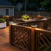 Peasur 4x4 Solar Post Cap Light 10 Pack, 2 Modes