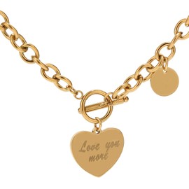 UALGL Heart Pendant Anklets Love Forever Gold Bracelet for Women