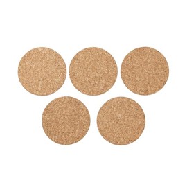 MUJI MDA41A1A Cork Coasters, Approx. Diameter 3.7 inches (9.5 cm), Set of 5
