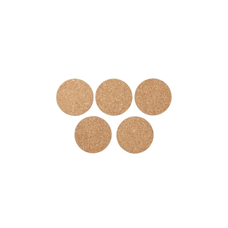 MUJI MDA41A1A Cork Coasters, Approx. Diameter 3.7 inches (9.5 cm),