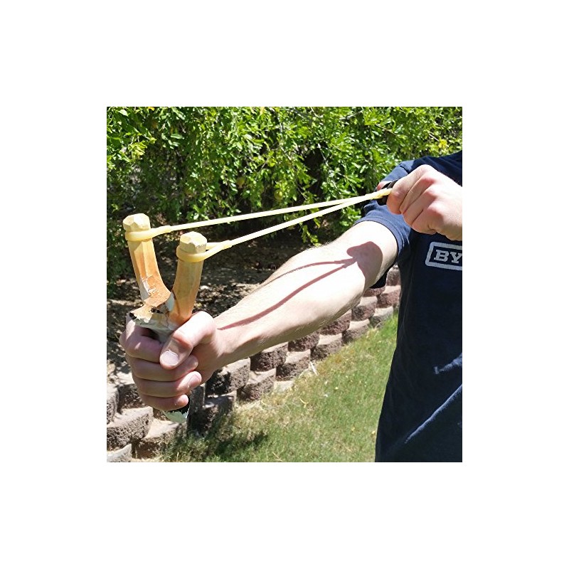 NatureLaunchers Hand-Carved Wooden Animal Slingshot Set | 2 Pack (Wolf