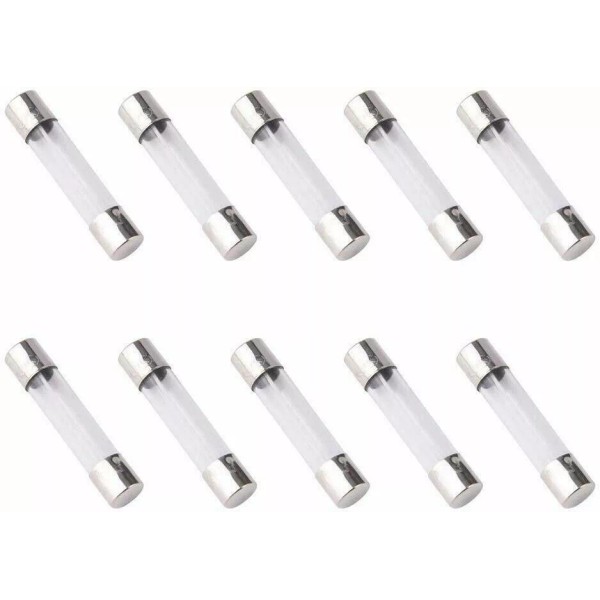 Steren 10 Pcs Fast-Blow Fuse 7.5A 250V Glass Fuses (7.5