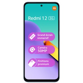 Redmi Xiaomi 12 5G + 4G Lte (for Tmobile Mint Tello Global)Global Unlocked 6.79" 50mp Triple Camera (Sky Blue, 128Gb + 4Gb)