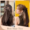 6 Pcs Bow Hair Ties, Oversized Hair Bows for Women