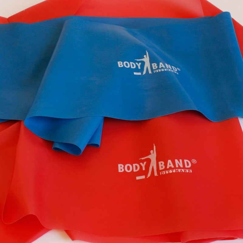 FTM Dittmann Fitnessbänder 5er Set (2 Gymnastikbänder + 3 Rubber-Bänder)