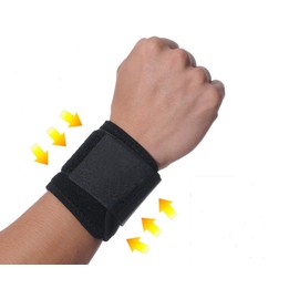 Dreampassing ha223 Wrist Support, Set of 2, One Size Fits Most, Left and Right Set, Wrist Pain, Wrist Protection, Tendonitis, Unisex, Black