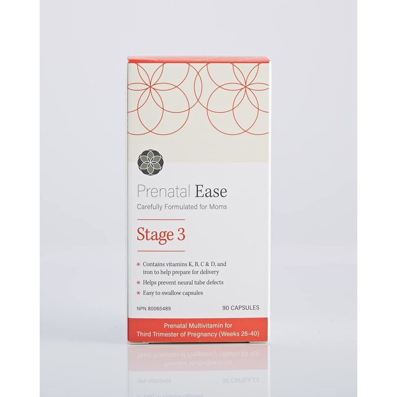 Prenatal Ease Prenatal Ease Stage 3, Third Trimester Multivitamin, Contains