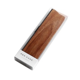 +LUMBER by Hacoa PEN CASE 重厚感のあるステンレス素材と銘木をあわせた木製ペンケース (Walnut)