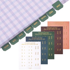 Joez Wonderful 10 Sheets Planner Monthly Tabs, Self Adhesive Tabs Stickers, Planners Index Tabs Calendar Tabs for Planners, Office, Study, Notebook (180 Pcs)