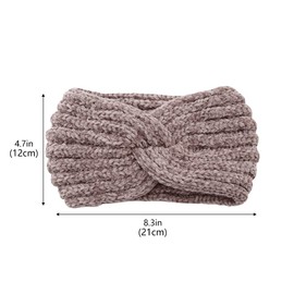 4 Pieces Hair Band for Women Winter Headbands Knitted Girl's Headband with Lining plus Velvet Headbands Winter Earmuffs (Set-E)