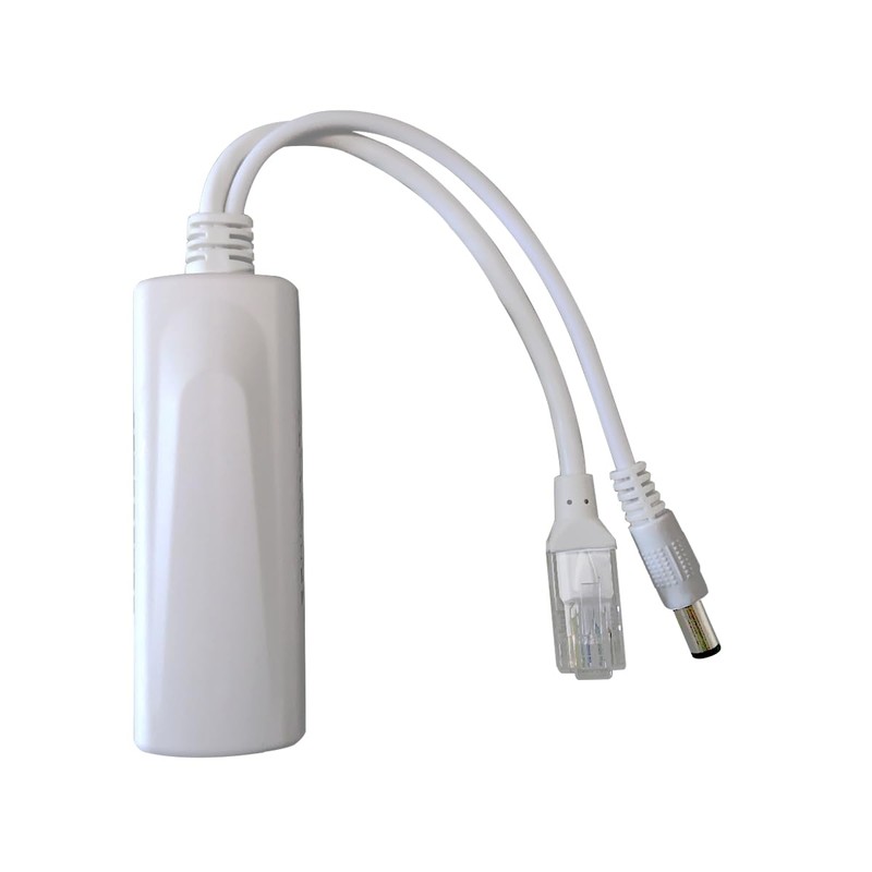 Gigabit PoE Splitter Converter, 12V DC Output, IEEE 802.3af/at Compliant,