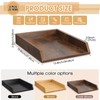 DoubleFill 2 Pcs Wooden Letter Trays Wood Letter-Size Desk Organizer