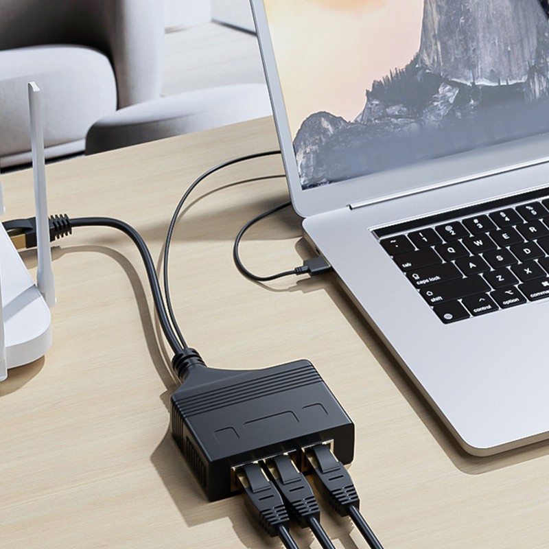 Ethernet Splitter 1 to 4 High Speed 1000Mbps RJ45 Network