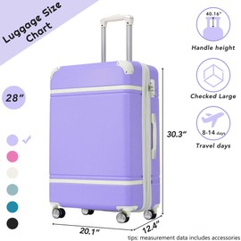 HbasdLH TSA Lock Hard Shell Luggage 28 Inch Expandable Lightweight Suitcase with 360 Degree Spinner Wheels Travel Carry On Large Suitcases for Men and Women Durable ABS Material Storage Maletas