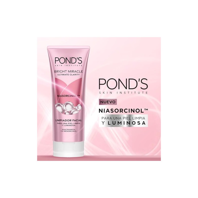 POND'S Limpiador Facial en Espuma Bright Miracle con Niasorcinol Anti-manchas,