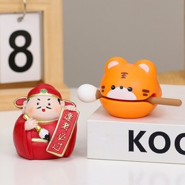 Creative Student Stress Relief Wooden Fish Desk Ornament - Suneung Exam Encouragement Gift Maegopil Lamb - Wooden Fish [White] 10ea