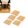 5 Pcs Bamboo Hot Pad Table Mat Bamboo Trivet Pot