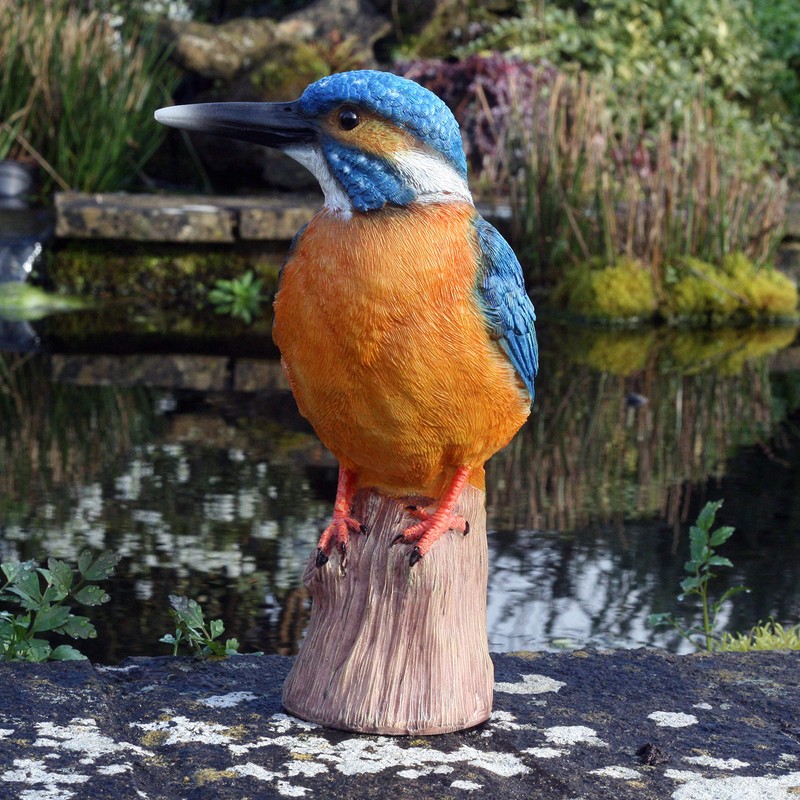 Kayleigh the Kingfisher 25 cm Resin Garden Fishing/Pond Ornament