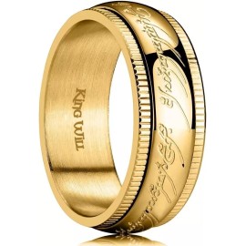 King Will 7mm One Ring for Men Lord Rings Magic Power Rings, Comfort Fit(MPET)