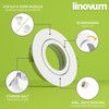 Recessed Spotlight Frame, Round, Pivoting, Stainless Steel and White
