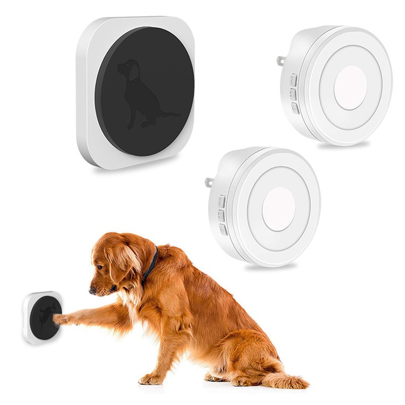 Wireless Pet Doorbell with Transmitter Receiver 4 Flashing Modes Touch