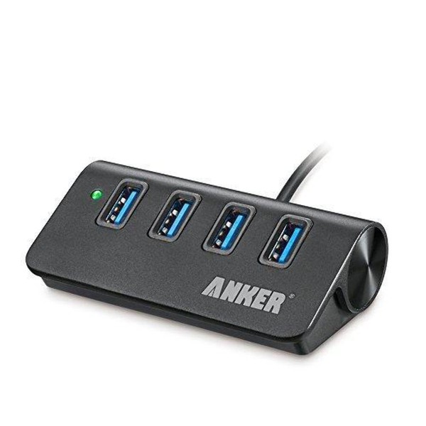 Anker 4-Port USB 3.0 Unibody Aluminum Portable Data Hub with