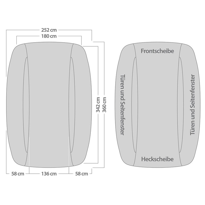 PEARL Premium Partial Car Cover Medium 330X148X40 CM