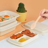 HTB Disposable Spoons Natural Bamboo 50 Pcs Outdoor Disposable Tableware