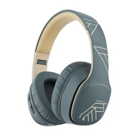 PowerLocus Wireless Headphones Over Ear, Bluetooth Headphones Over Ear, 50 Hours Playtime, Foldable Headphones with Built-in Microphone, Hi-Fi Stereo, Lightweight and Wired Mode for Phone Travel PC
