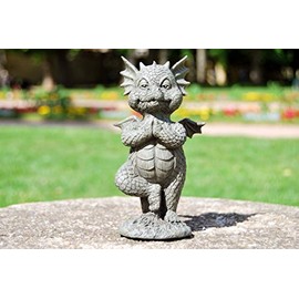 MystiCalls Garden Dragon Figurine - Model Yoga Tree Small - Fantasy Figure Decorative Dragon Garden