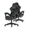 Bigzzia Gaming Chair with Footrest, Ergonomic Computer Game Chairs, Headrest